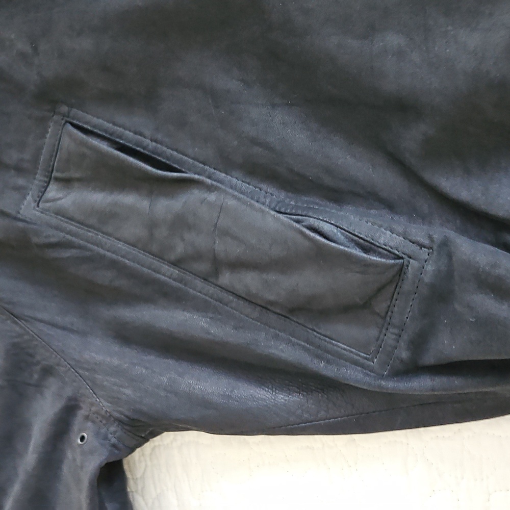 Silverado Leather Men's Vintage Bomber Jacket Medium - Picture 6 of 16